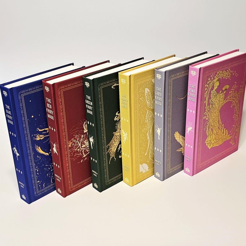 Andrew Lang Fairy Books Complete Set, Hardcover, Original Illustrations, Classic Children’s Fairy Tales, Colored Fairy Books