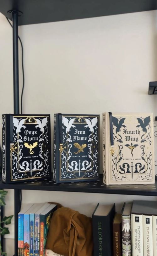 The Empyrean Series Rebound Set | Custom Made Special Editions | Handmade Rebinds | Fourth Wing, Iron Flame, Onyx Storm by Rebecca Yarros