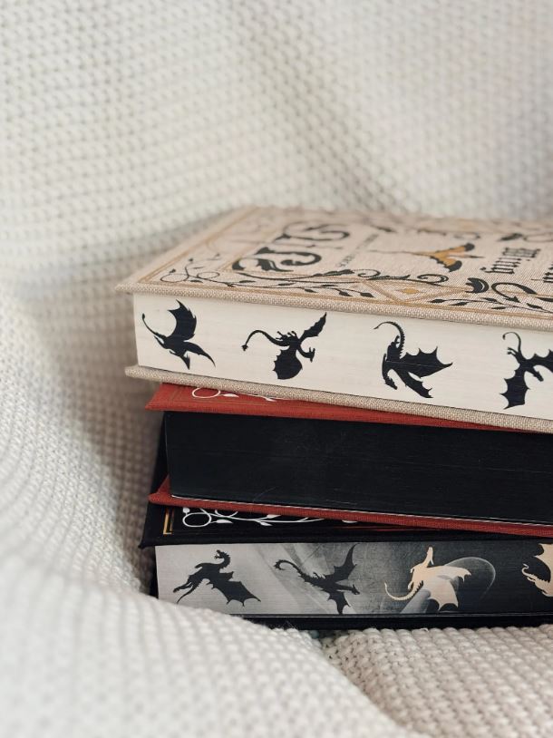 The Empyrean Series Rebound Set | Custom Made Special Editions | Handmade Rebinds | Fourth Wing, Iron Flame, Onyx Storm by Rebecca Yarros