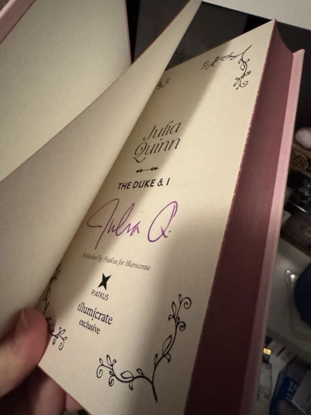 Bridgerton Full Book Set, Illumicrate First Edition, 1st book signed